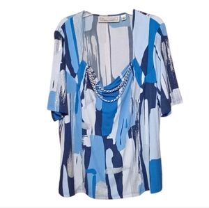 Abstract Top With Chain Detail